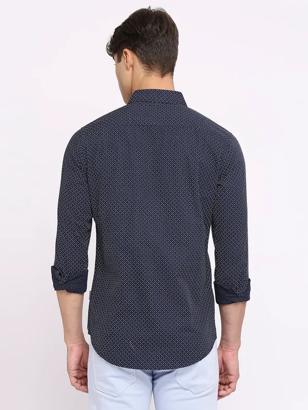 Being Human Men Slim Fit Shirts-Navy