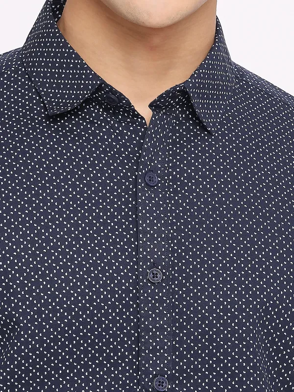 Being Human Men Slim Fit Shirts-Navy