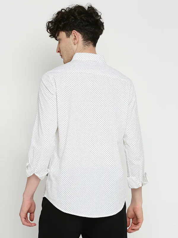 Being Human Men Slim Fit Shirts-White