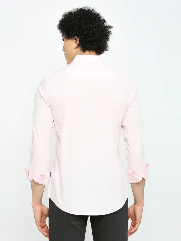 Being Human Men Slim Fit Shirts-Pink