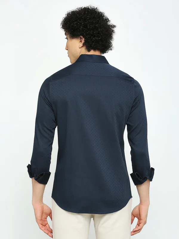 Being Human Men Slim Fit Shirts-Navy