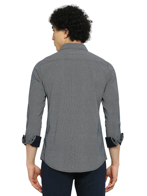 Being Human Clothing Men Slim Fit Shirts-Navy