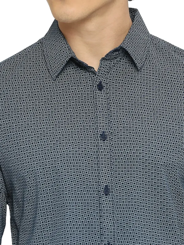 Being Human Clothing Men Slim Fit Shirts-Navy
