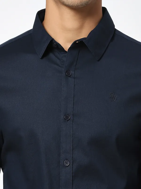 Being Human Men Slim Fit Shirts-Navy