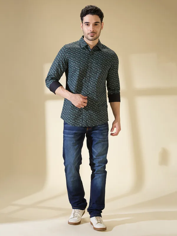 Being Human Clothing Mens-Top Shirts Dusty Olive