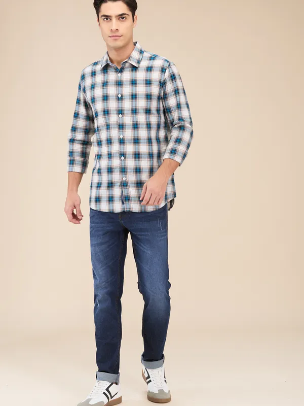 Being Human Mens-Top Shirts Teal