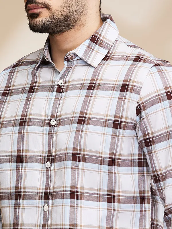 Being Human Clothing Mens-Top Shirts White/Brown