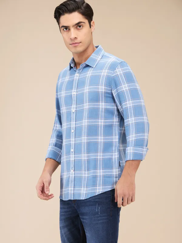 Being Human Clothing Mens-Top Shirts Blue Stone