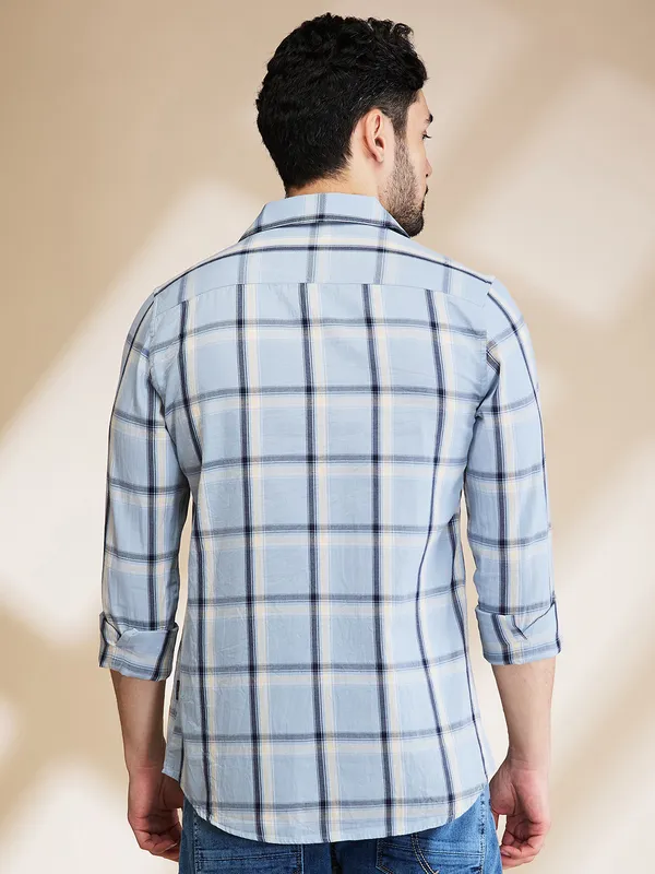 Being Human Mens-Top Shirts Blue Stone