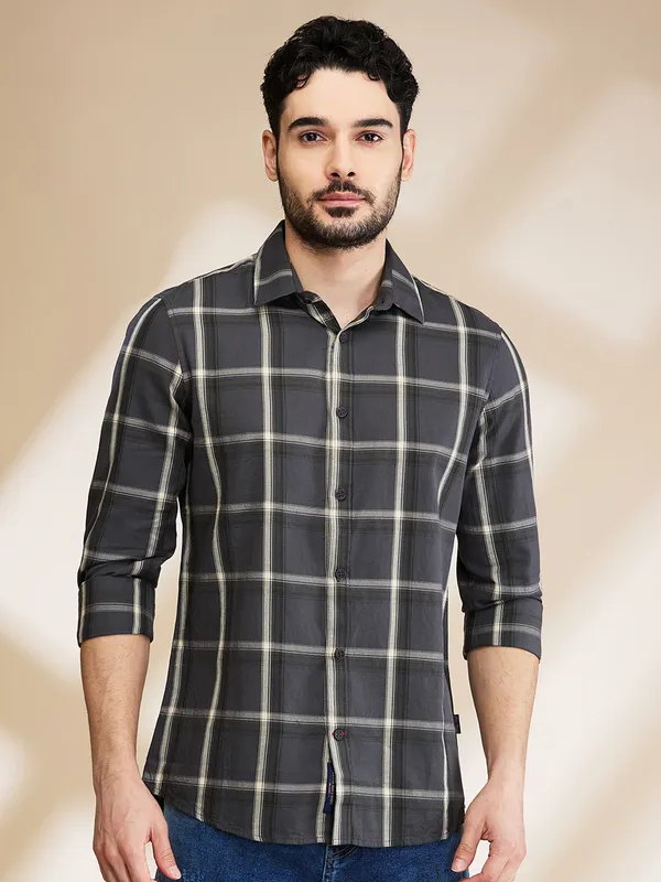 Being Human Mens-Top Shirts Dark Grey