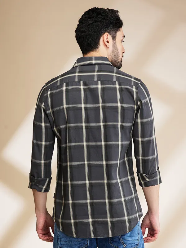Being Human Mens-Top Shirts Dark Grey