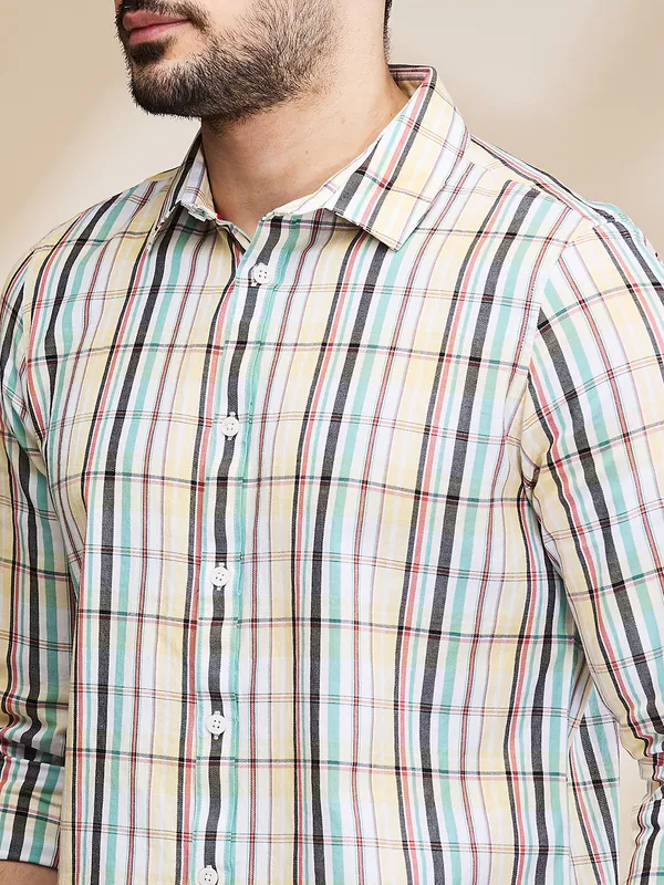 Being Human Clothing Mens-Top Shirts White/Yellow