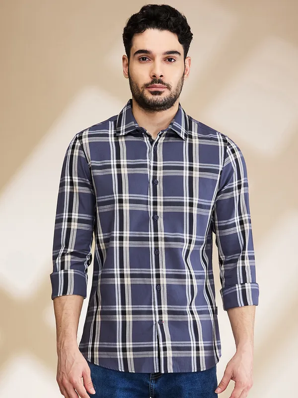 Being Human Mens-Top Shirts Steel Grey