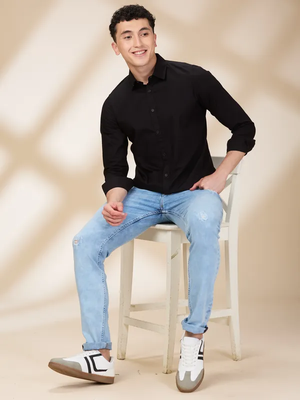 Being Human Clothing Mens-Top Shirts Black