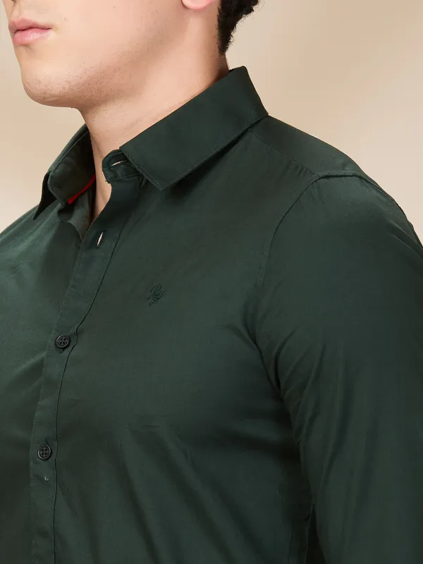 Being Human Clothing Mens-Top Shirts Bottle Green