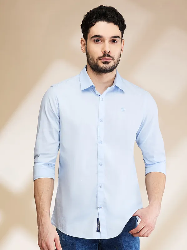 Being Human Clothing Mens-Top Shirts Lt.Blue