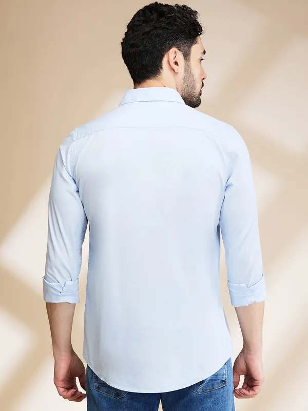 Being Human Clothing Mens-Top Shirts Lt.Blue