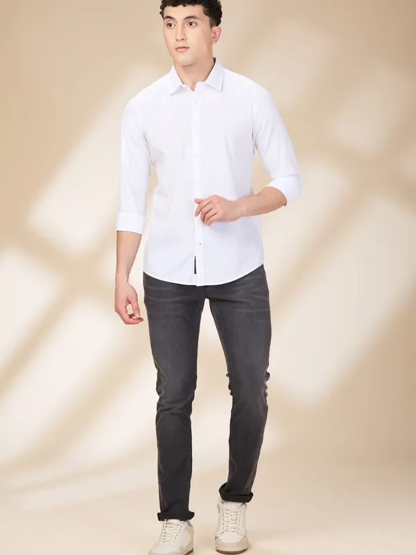 Being Human Clothing Mens-Top Shirts White