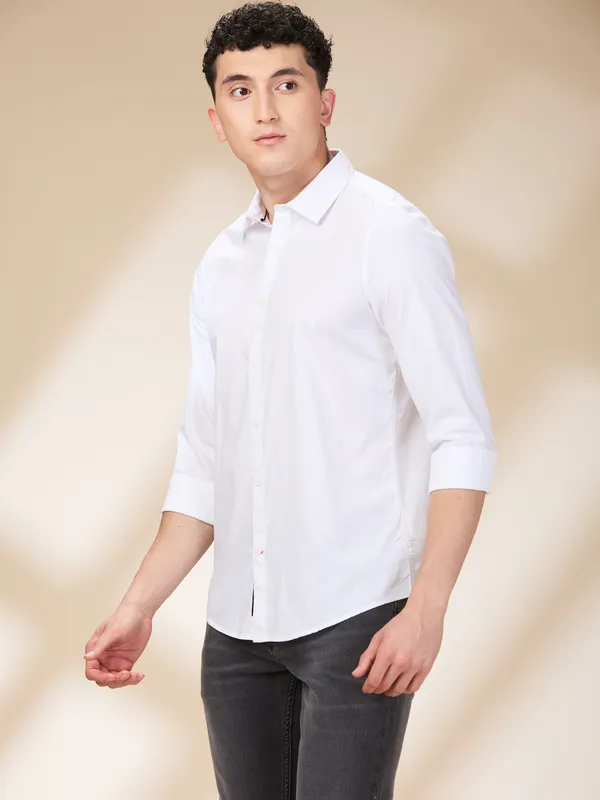 Being Human Clothing Mens-Top Shirts White