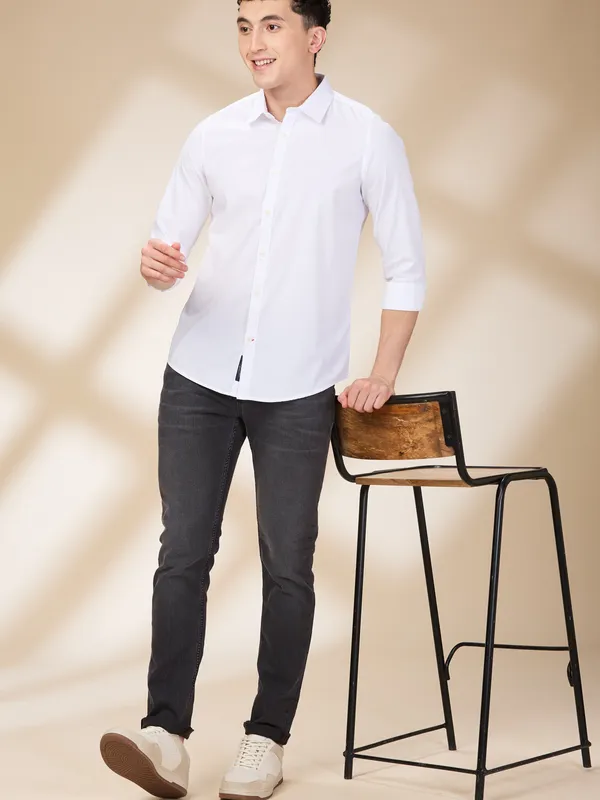 Being Human Clothing Mens-Top Shirts White