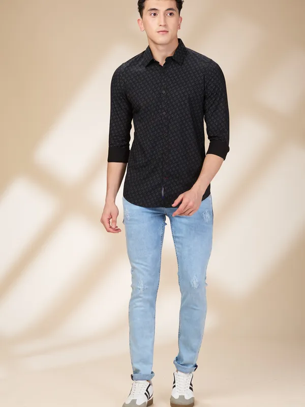 Being Human Mens-Top Shirts Black