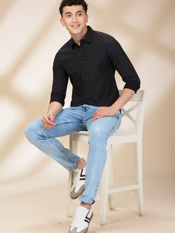 Being Human Mens-Top Shirts Black