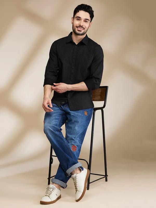 Being Human Mens-Top Shirts Black