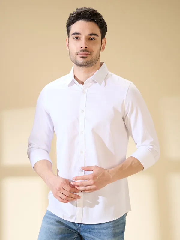 Being Human Clothing Mens-Top Shirts White