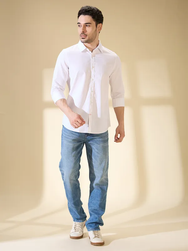 Being Human Clothing Mens-Top Shirts White