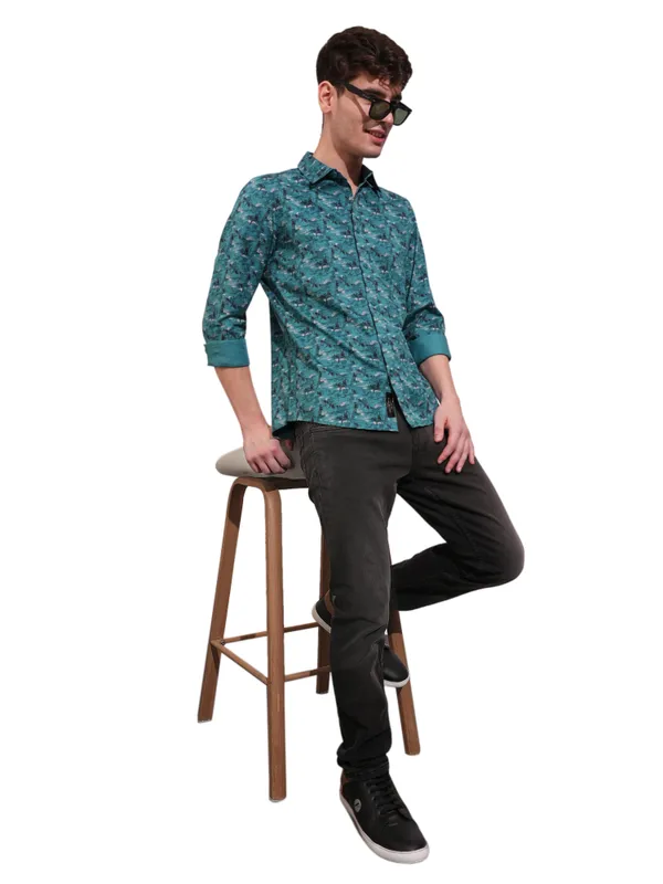 Being Human Clothing Mens-Top Shirts Teal