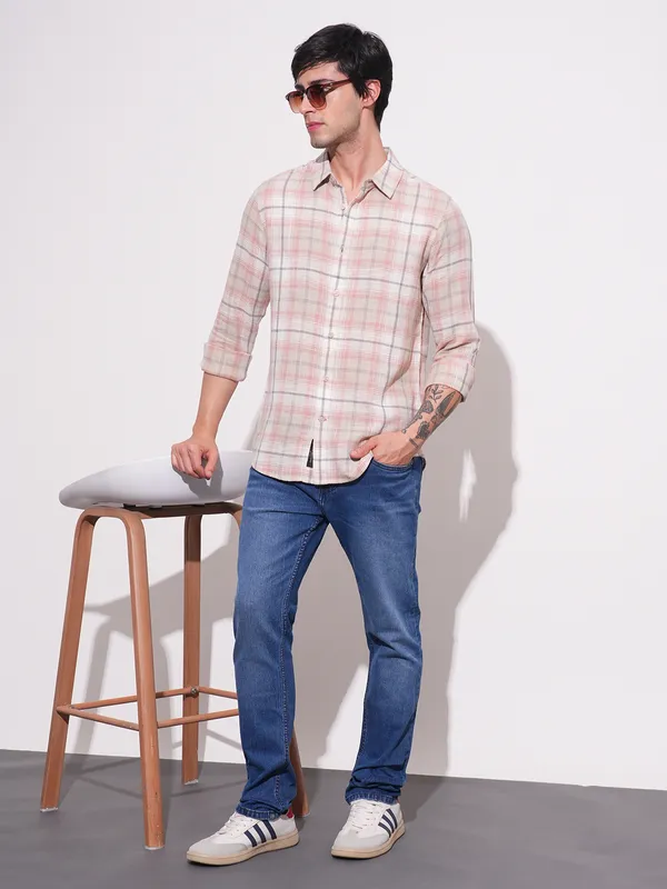 Being Human Clothing-Mens-Top-Shirts Peach