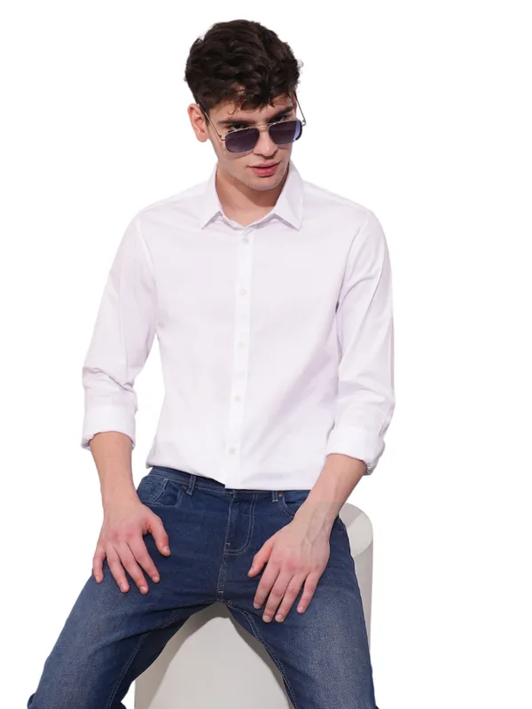 Being Human Clothing Mens-Top Shirts White