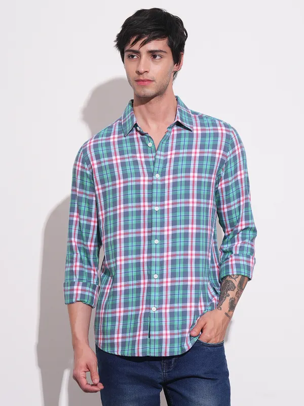 Being Human Clothing-Mens-Top-Shirts Aqua