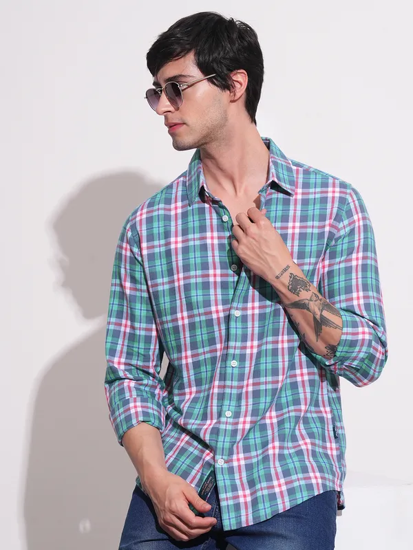 Being Human Clothing-Mens-Top-Shirts Aqua