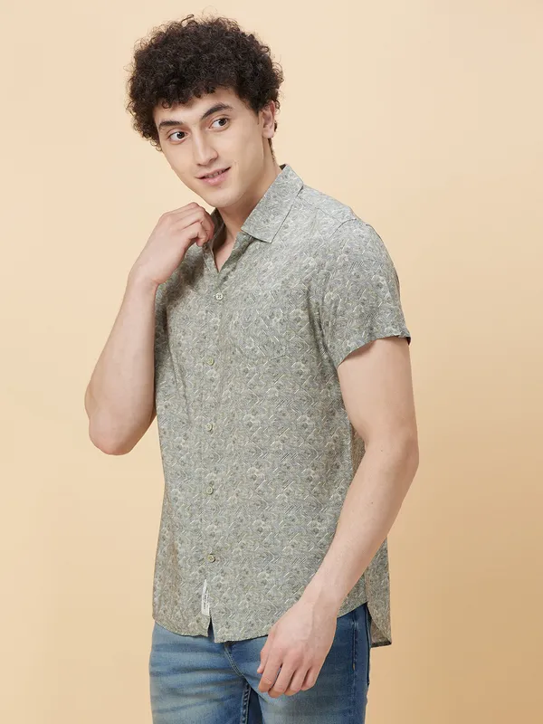 Being Human Clothing Men Slim Fit Shirts-Grey