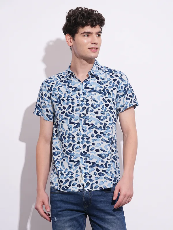 Being Human Mens-Top Shirts Blue