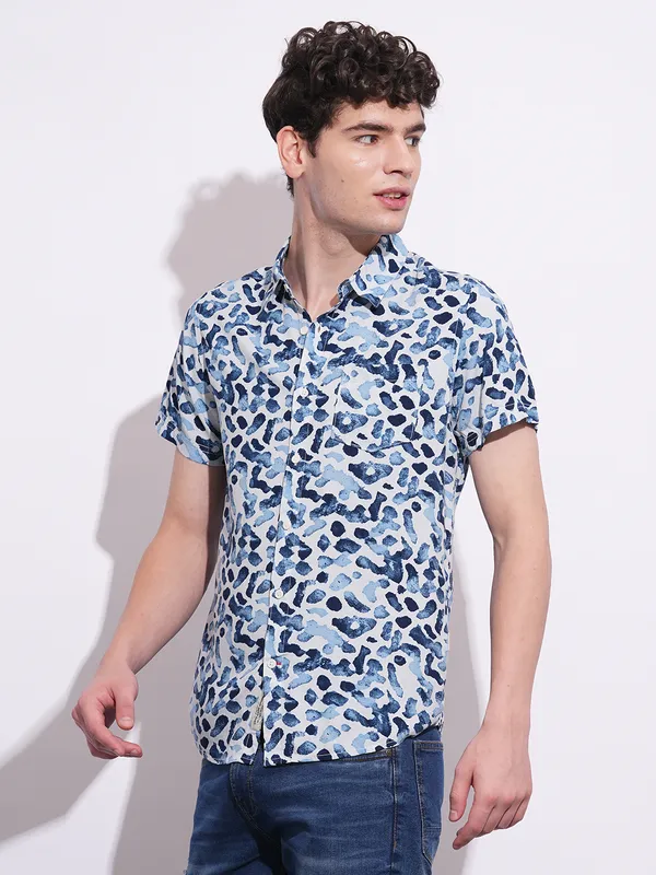 Being Human Mens-Top Shirts Blue