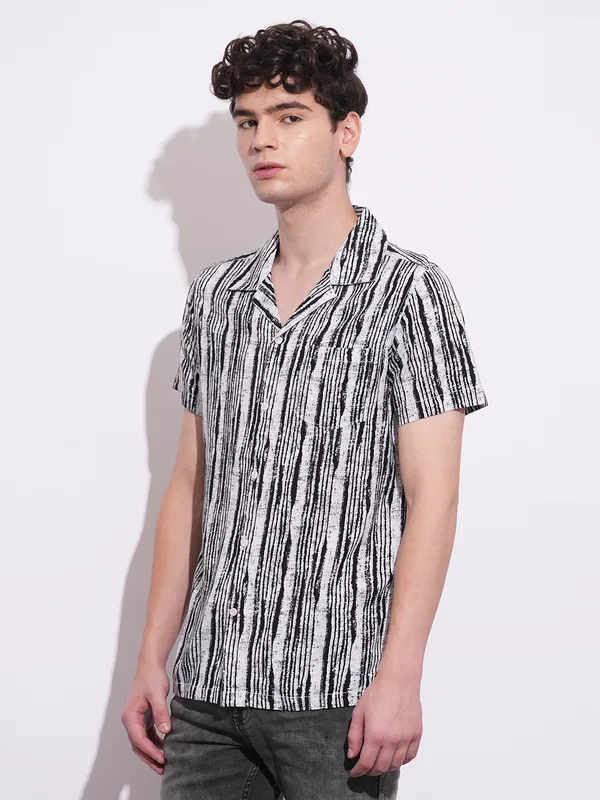 Being Human Clothing Mens-Top Shirt Black & White