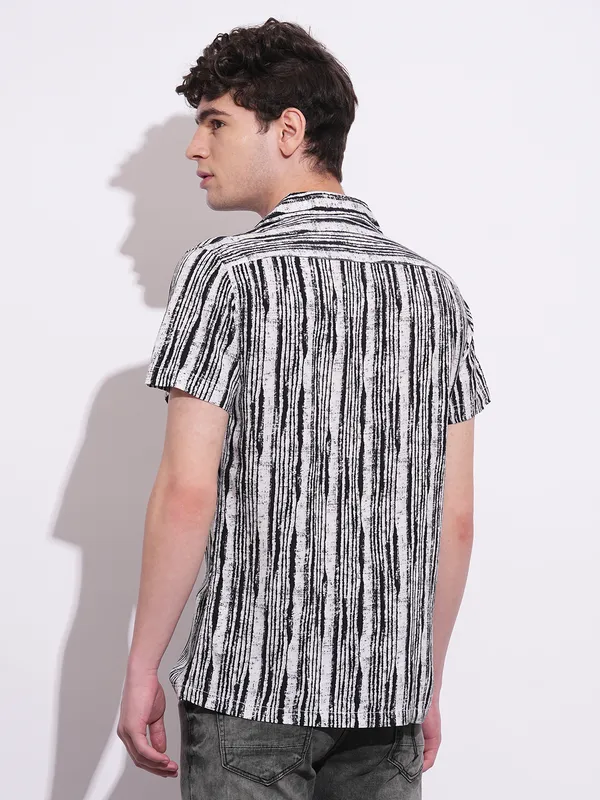 Being Human Clothing Mens-Top Shirt Black & White