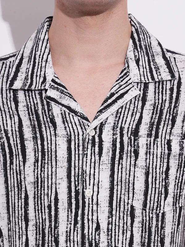 Being Human Clothing Mens-Top Shirt Black & White