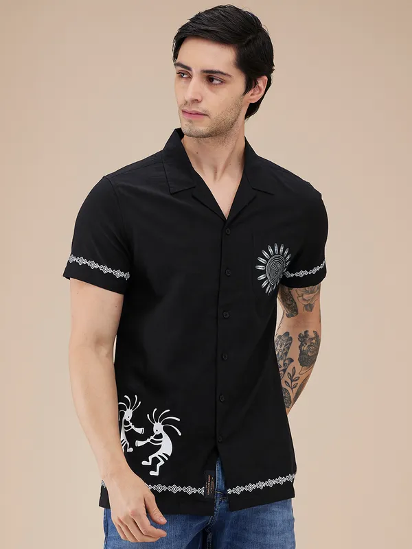 Being Human Clothing Mens-Top Shirts Black