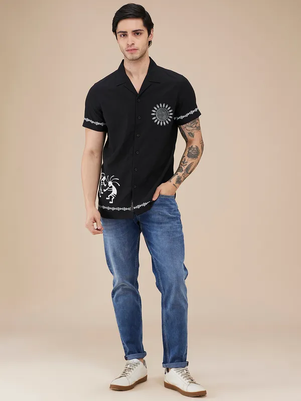 Being Human Clothing Mens-Top Shirts Black