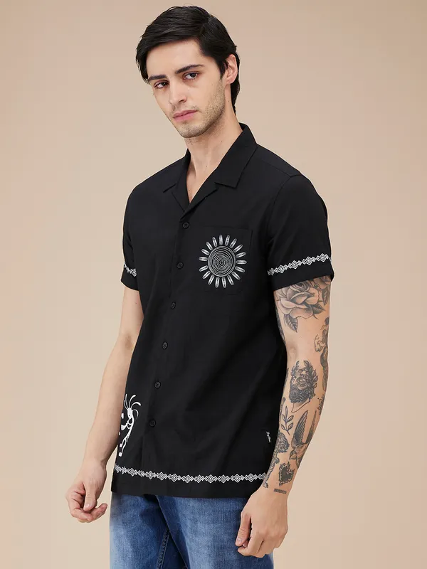 Being Human Clothing Mens-Top Shirts Black
