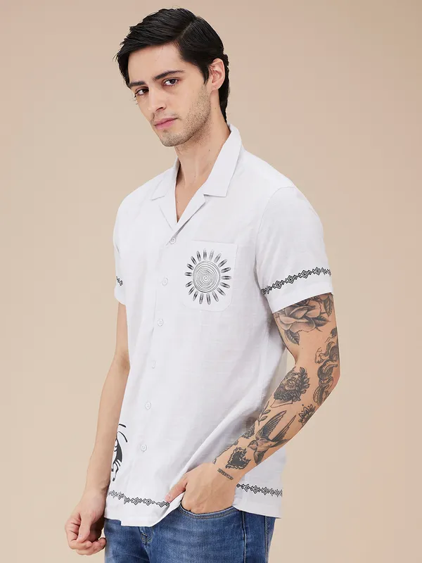 Being Human Clothing Mens-Top Shirts Lt.Grey
