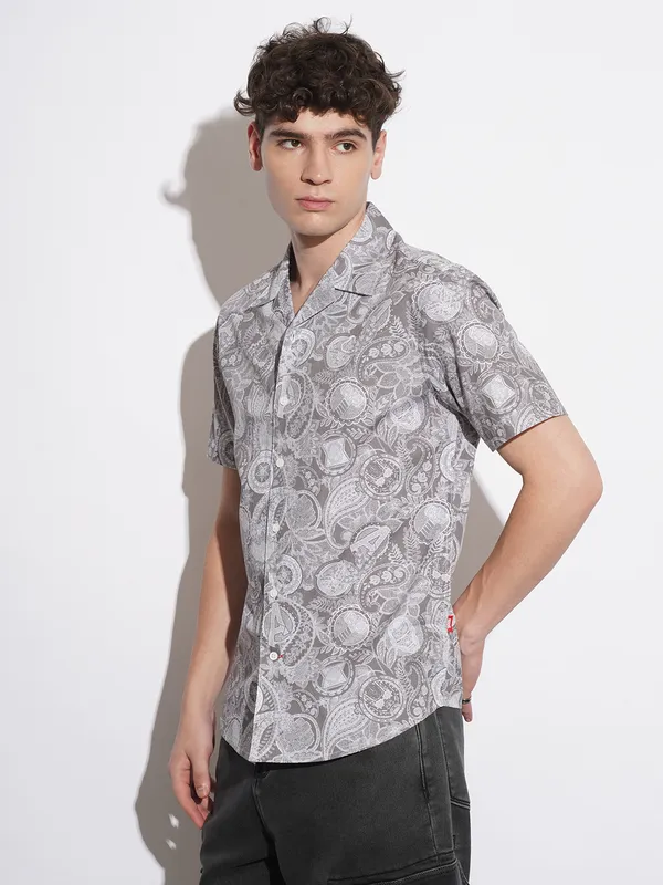 Being Human Mens-Top Shirts Grey