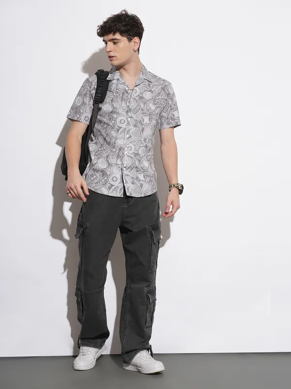 Being Human Mens-Top Shirts Grey
