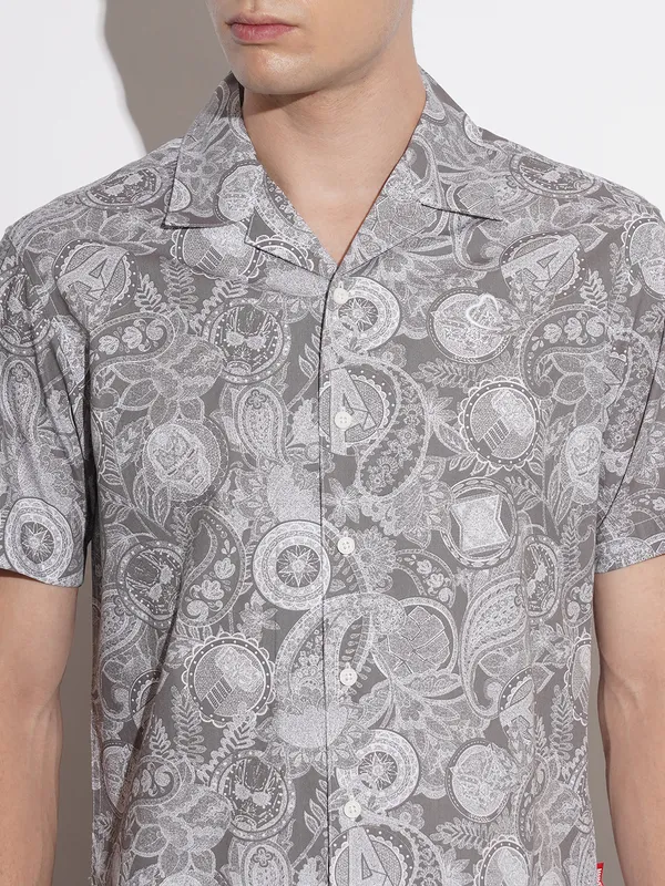 Being Human Mens-Top Shirts Grey