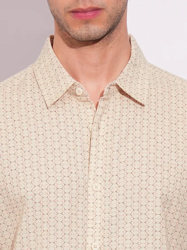 Being Human Clothing-Mens-Top-Shirts Khaki/Red
