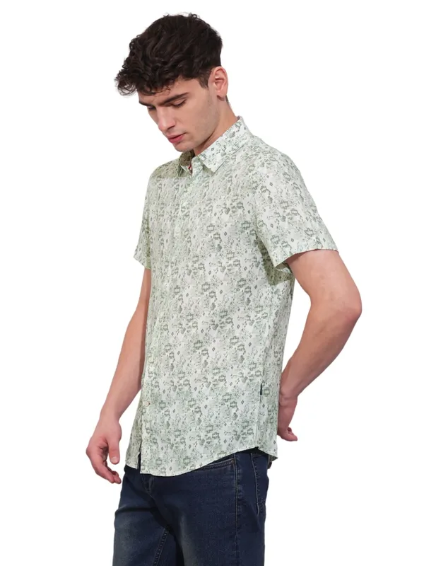 Being Human Clothing Mens-Top Shirts White/Green