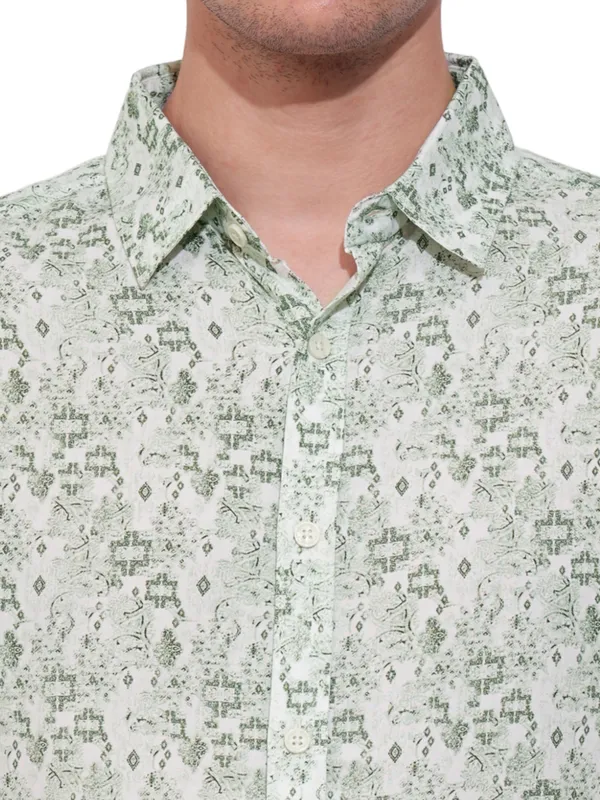 Being Human Clothing Mens-Top Shirts White/Green